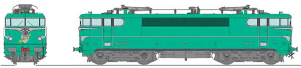 REE Modeles MB-141S - French Electric Locomotive Class BB 16015 original green liveral model, FLECHE DOR LA CHAPELLE,